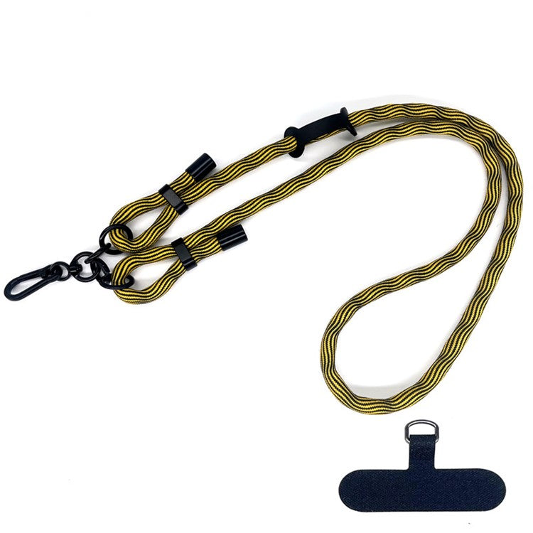 10mm Polyester Rope Adjustable Phone Neck / Shoulder Lanyard Anti-lost Crossbody Cellphone Strap - Style 89