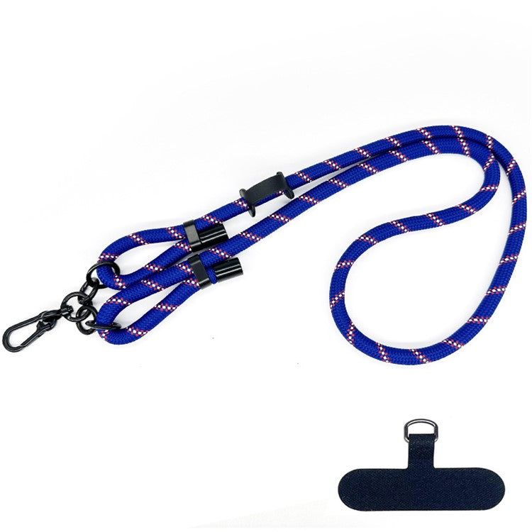 10mm Polyester Rope Adjustable Phone Neck / Shoulder Lanyard Anti-lost Crossbody Cellphone Strap - Style 86