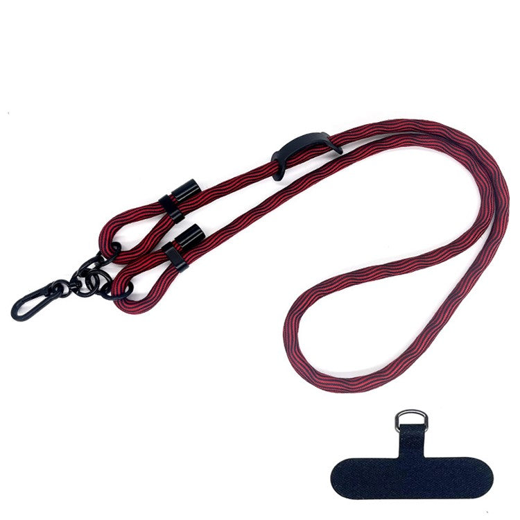 10mm Polyester Rope Adjustable Phone Neck / Shoulder Lanyard Anti-lost Crossbody Cellphone Strap - Style 88