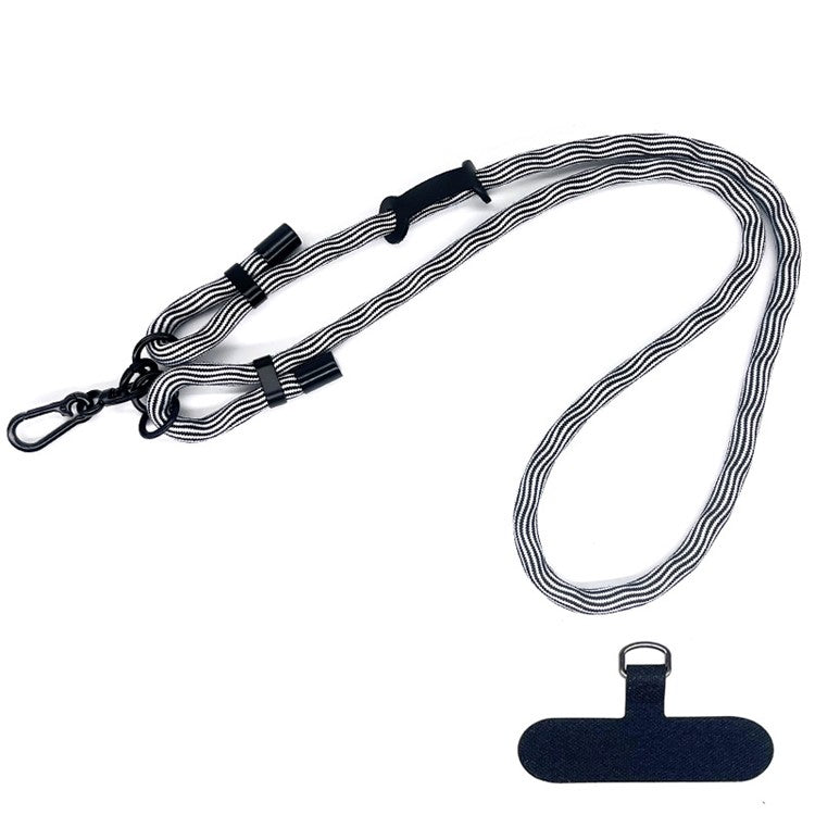 10mm Polyester Rope Adjustable Phone Neck / Shoulder Lanyard Anti-lost Crossbody Cellphone Strap - Style 87