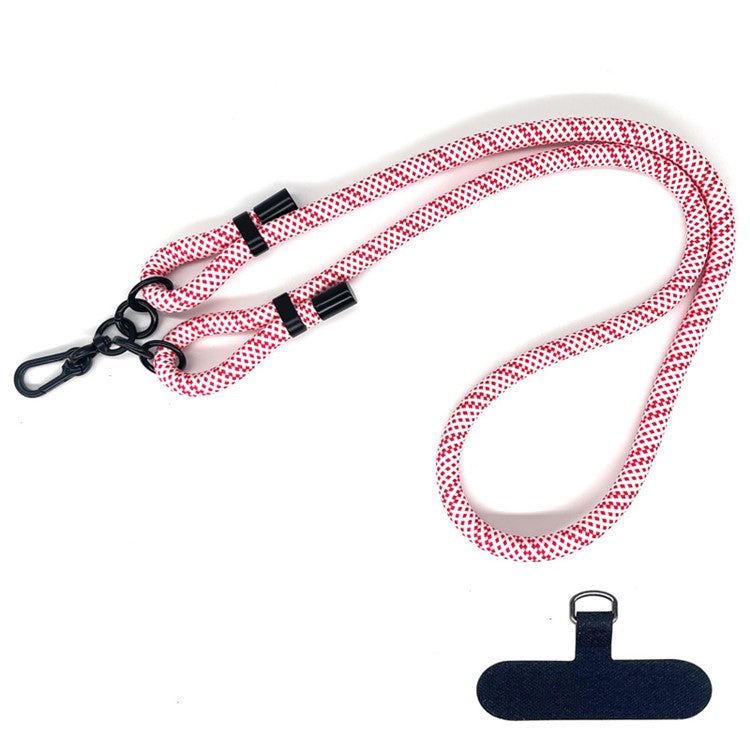 10mm Polyester Rope Adjustable Phone Neck / Shoulder Lanyard Anti-lost Crossbody Cellphone Strap - Style 80