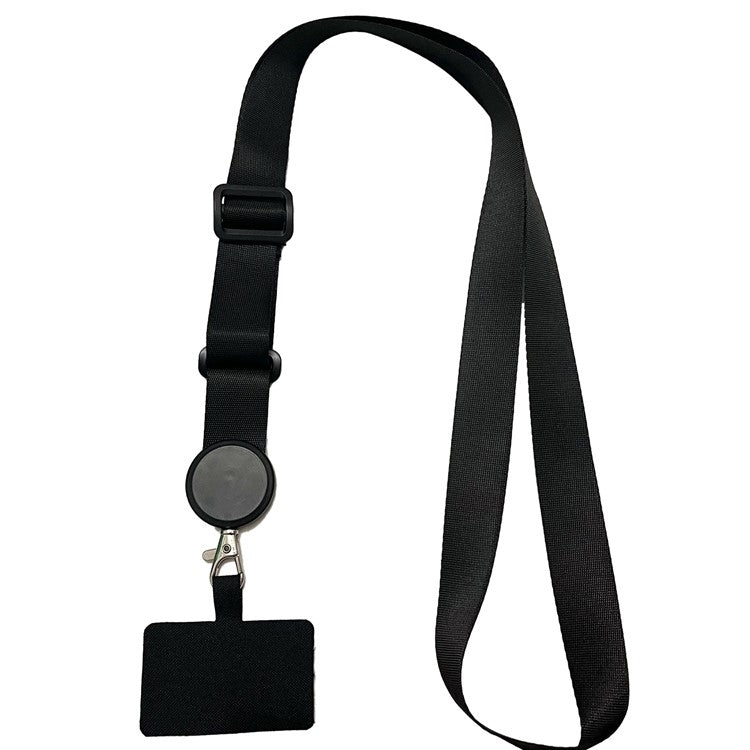 Crossbody Phone Lanyard Universal Adjustable Neck Straps with Phone Pads for Phone Case Keys ID - Black