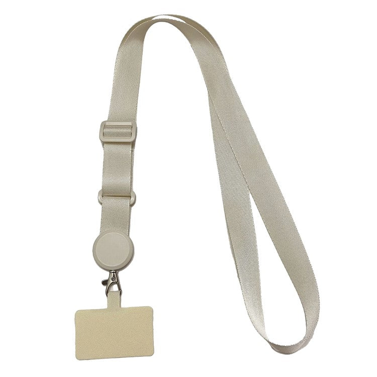 Crossbody Phone Lanyard Universal Adjustable Neck Straps with Phone Pads for Phone Case Keys ID - Beige