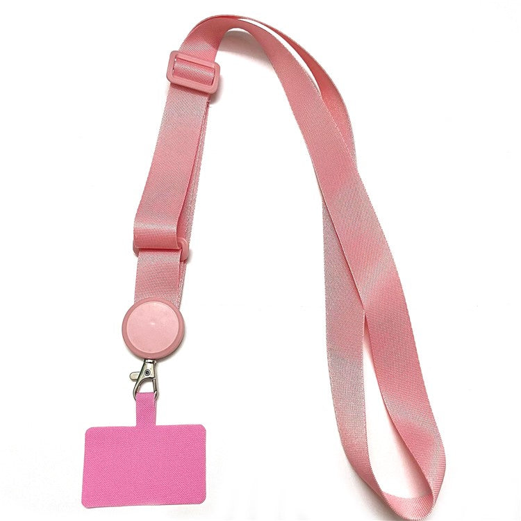 Crossbody Phone Lanyard Universal Adjustable Neck Straps with Phone Pads for Phone Case Keys ID - Pink