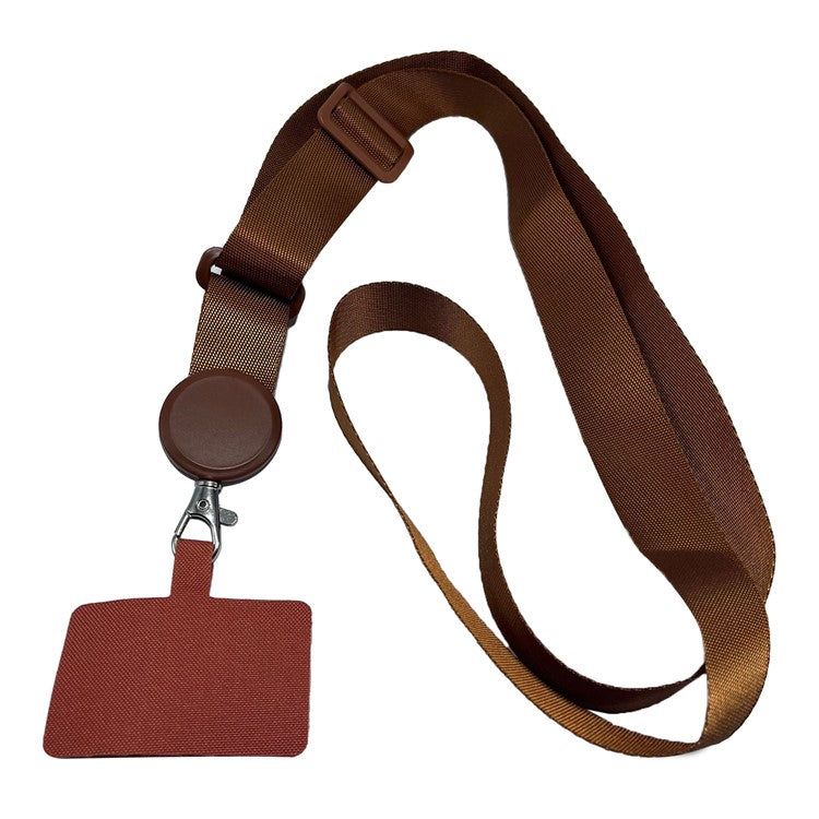 Crossbody Phone Lanyard Universal Adjustable Neck Straps with Phone Pads for Phone Case Keys ID - Brown