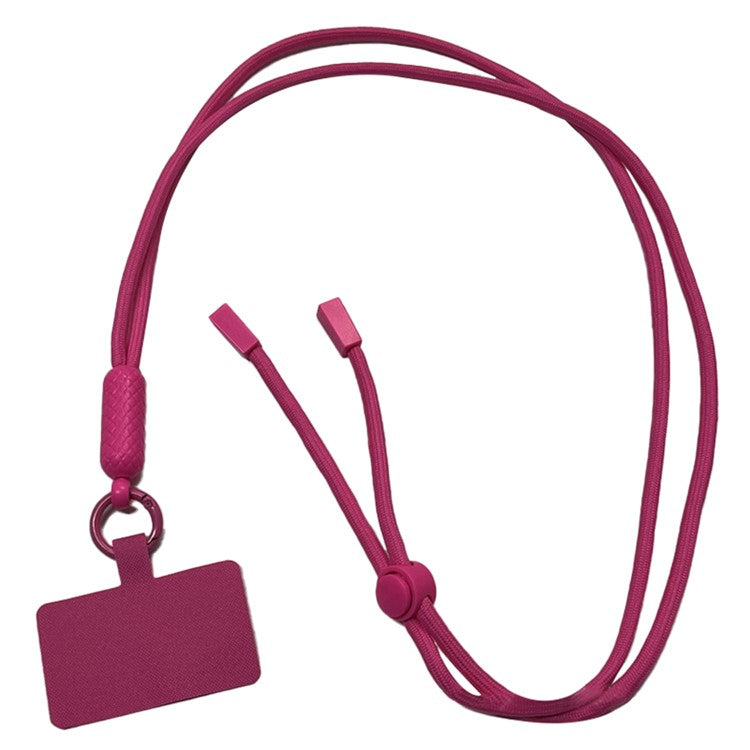 Universal Cell Phone Lanyard Nylon Neck Phone Adjustable Strap with Detachable Safety Pad - Rose