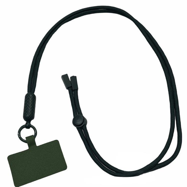 Universal Cell Phone Lanyard Nylon Neck Phone Adjustable Strap with Detachable Safety Pad - Dark Green