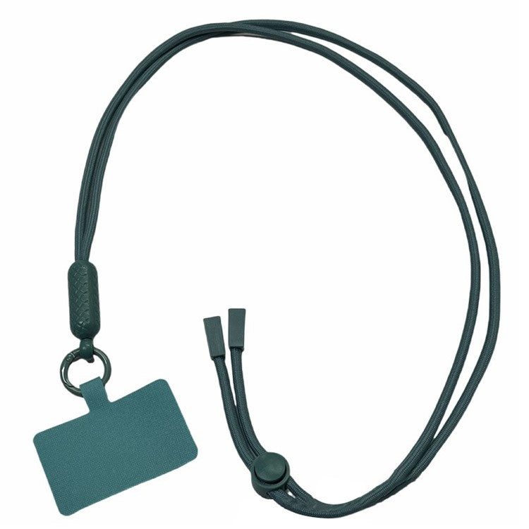 Universal Cell Phone Lanyard Nylon Neck Phone Adjustable Strap with Detachable Safety Pad - Green