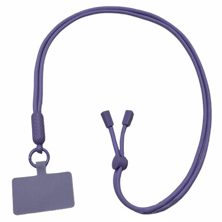 Universal Cell Phone Lanyard Nylon Neck Phone Adjustable Strap with Detachable Safety Pad - Purple