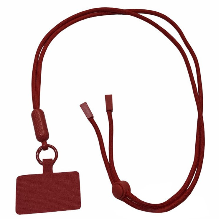 Universal Cell Phone Lanyard Nylon Neck Phone Adjustable Strap with Detachable Safety Pad - Red