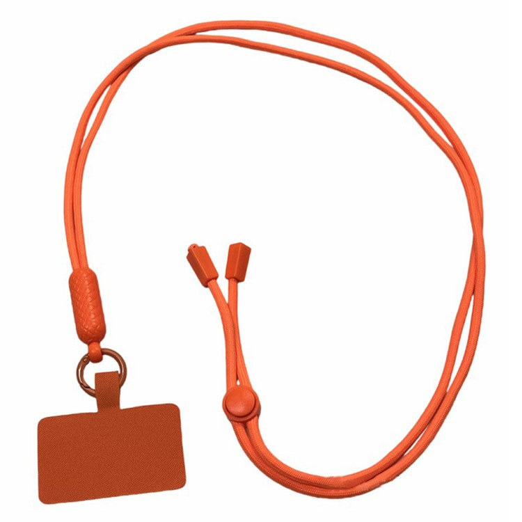 Universal Cell Phone Lanyard Nylon Neck Phone Adjustable Strap with Detachable Safety Pad - Orange