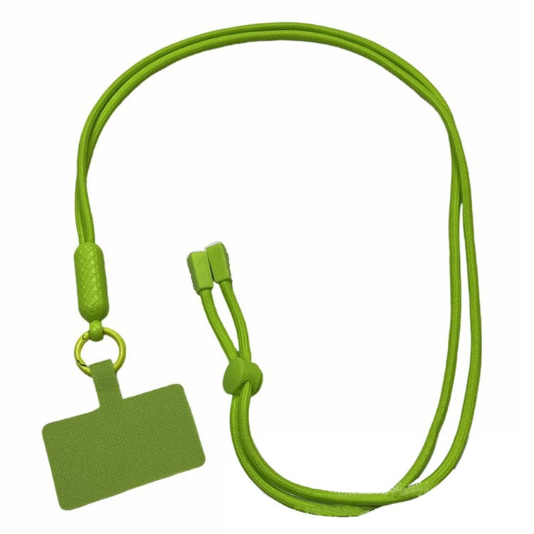 Universal Cell Phone Lanyard Nylon Neck Phone Adjustable Strap with Detachable Safety Pad - Fluorescent Green