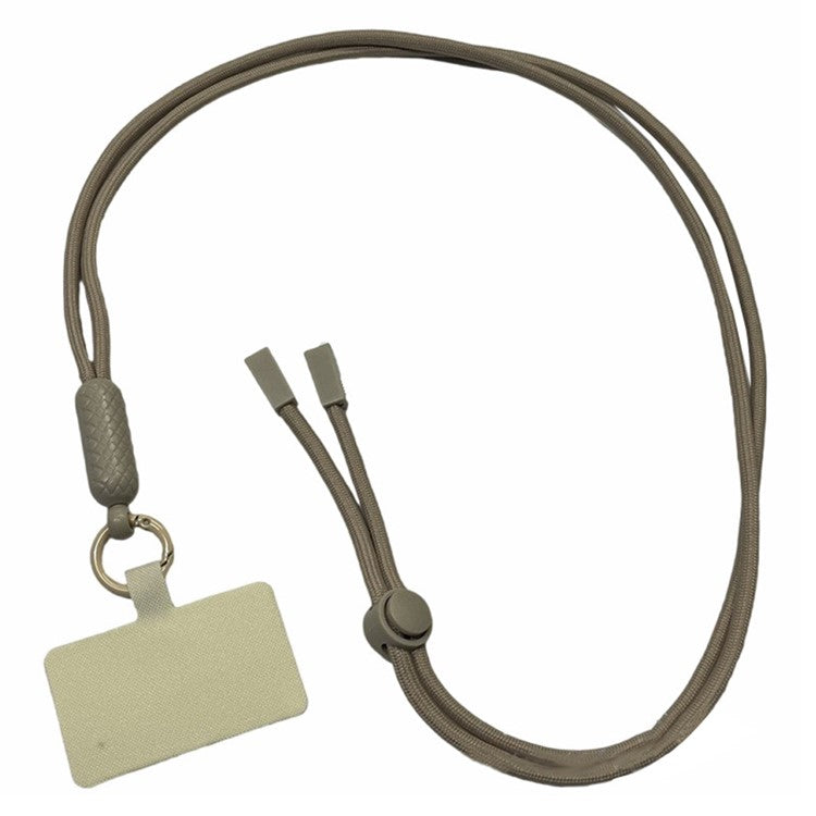 Universal Cell Phone Lanyard Nylon Neck Phone Adjustable Strap with Detachable Safety Pad - Khaki