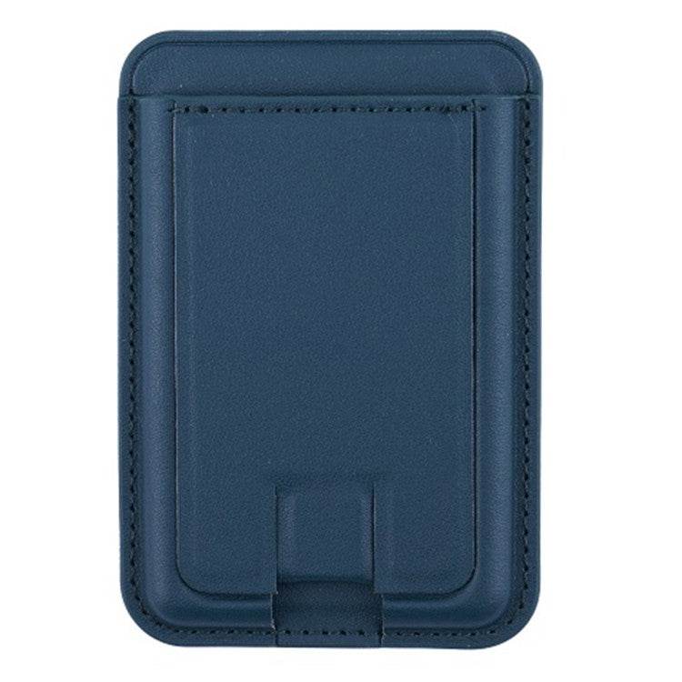 MRC048 Card Holder for Back of Phone Stick-on ID Credit Adhesive Leather Pouch Kickstand Card Sleeve Pocket - Blackish Green