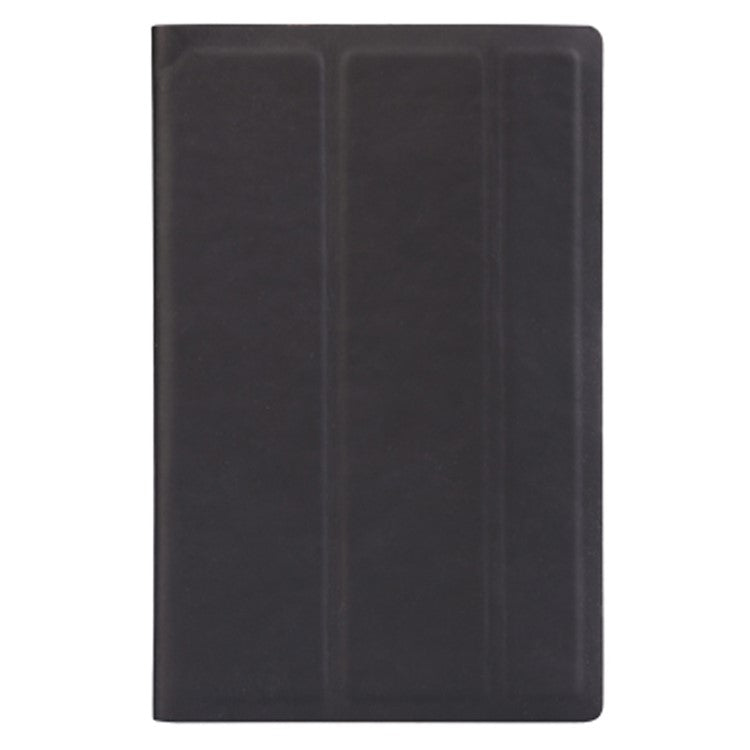 MRC031 Tri-fold Kickstand Phone Card Holder Stick-On PU Leather Credit Cards Case - Black