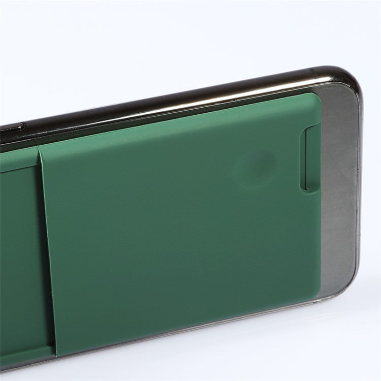 MRC029 Phone Card Holder Adhesive Stick-on Silicone Phone Wallet Card Pocket - Blackish Green