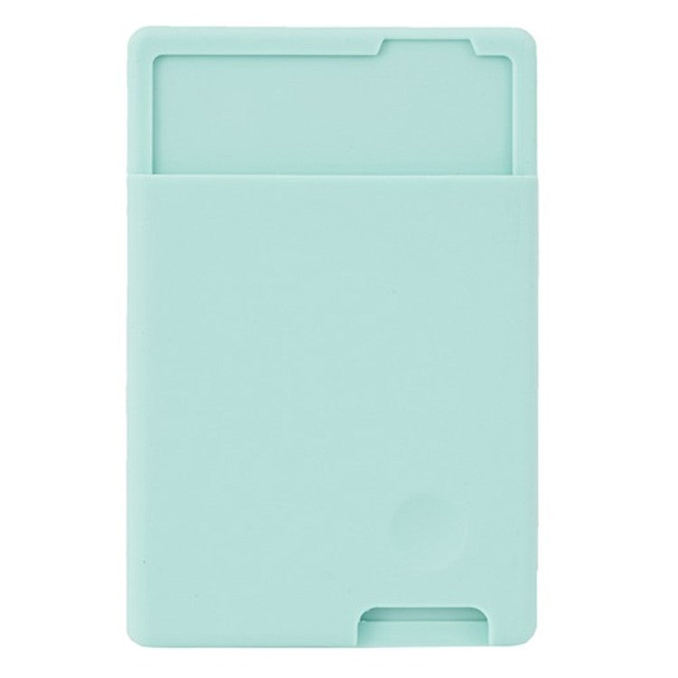 MRC029 Phone Card Holder Adhesive Stick-on Silicone Phone Wallet Card Pocket - Light Green