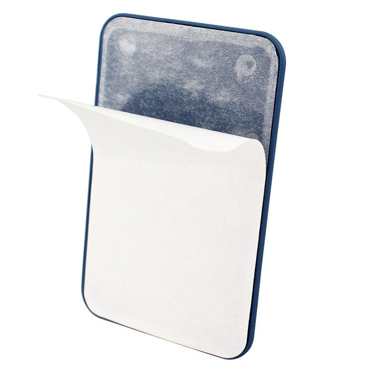 MRC029 Phone Back Card Holder Distinctive Notch Silicone Card Cover Adhesive Card Bag - Blue