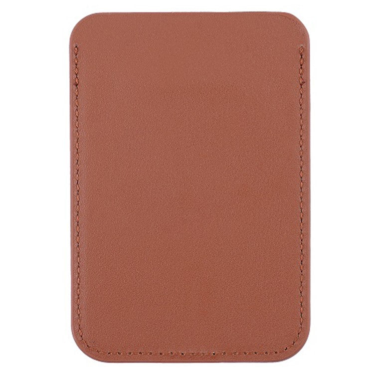 MRC048 Magnetic Card Holder Compatible with Magsafe Detachable Pocket Sleeve Kickstand - Brown