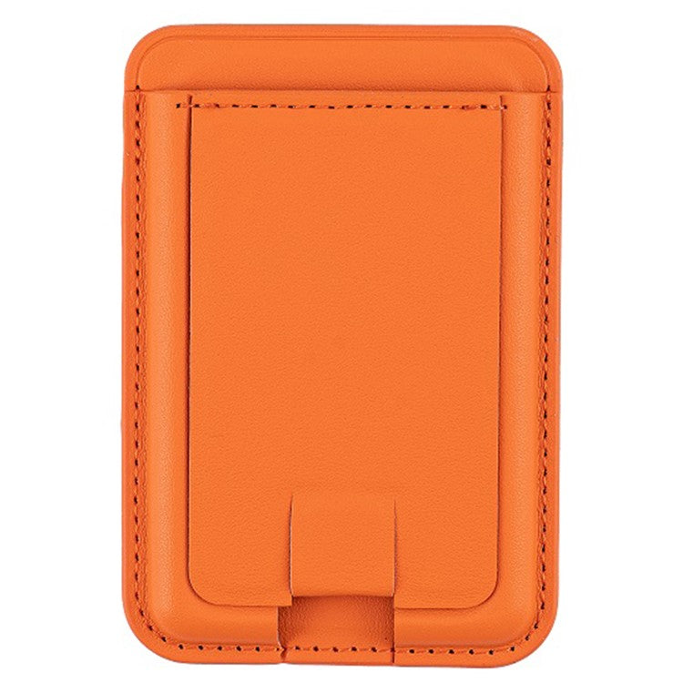 MRC048 Magnetic Card Holder Compatible with Magsafe Detachable Pocket Sleeve Kickstand - Orange