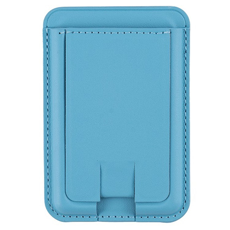 MRC048 Magnetic Card Holder Compatible with Magsafe Detachable Pocket Sleeve Kickstand - Baby Blue