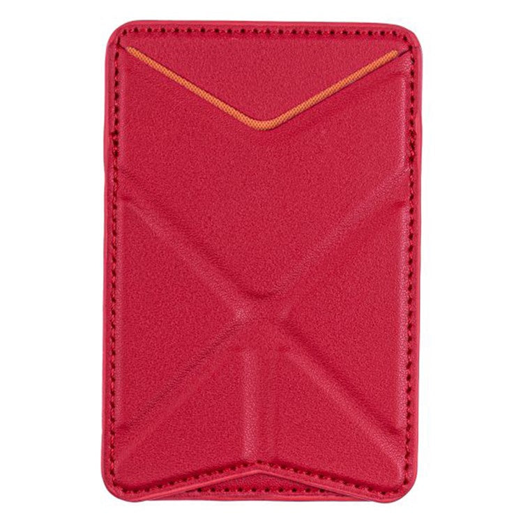 MRC051 Phone Wallet Card Holder Compatible with MagSafe Origami Kickstand - Red