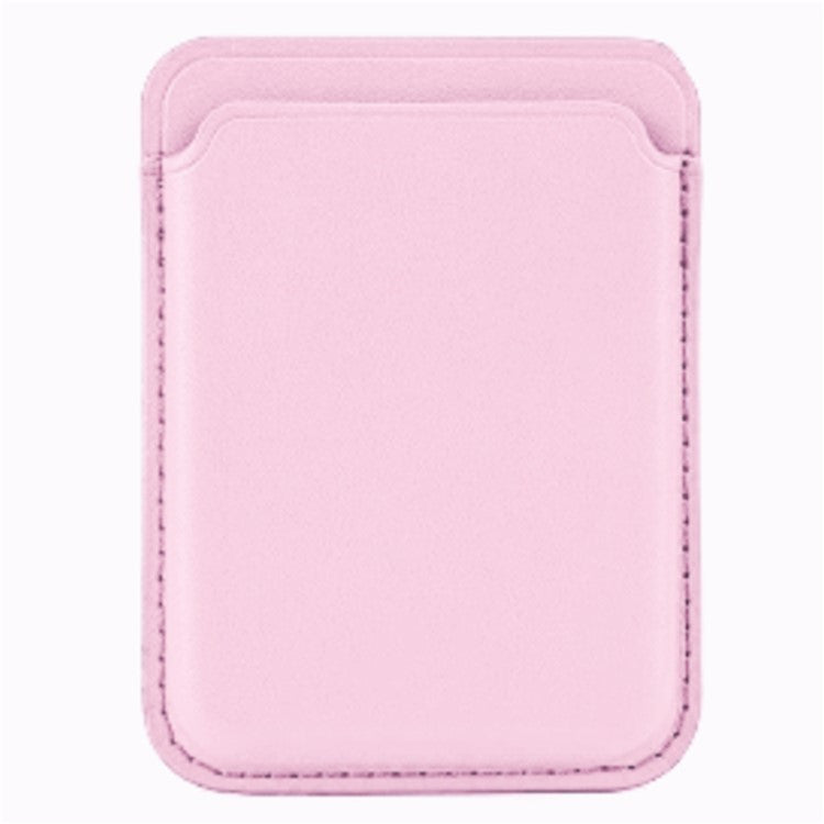 MRC040 Phone Card Holder Leather Phone Wallet Stick-On Adhesive Sticker - Pink