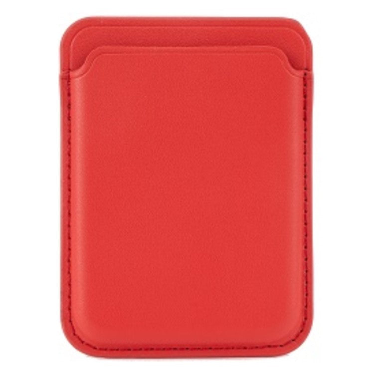 MRC040 Phone Card Holder Leather Phone Wallet Stick-On Adhesive Sticker - Red