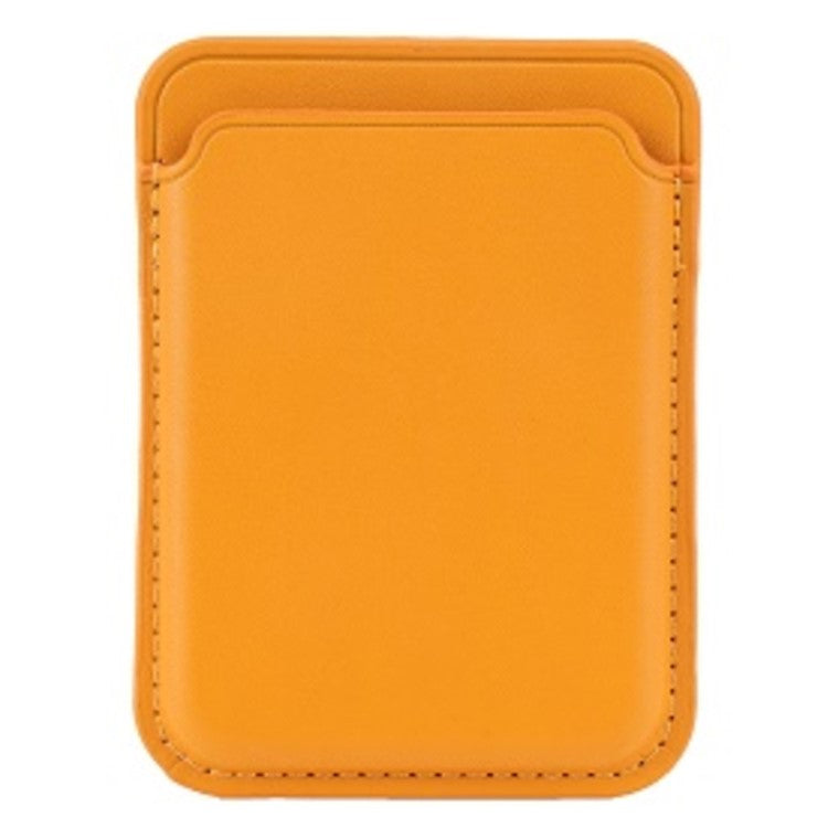 MRC040 Phone Card Holder Leather Phone Wallet Stick-On Adhesive Sticker - Yellow