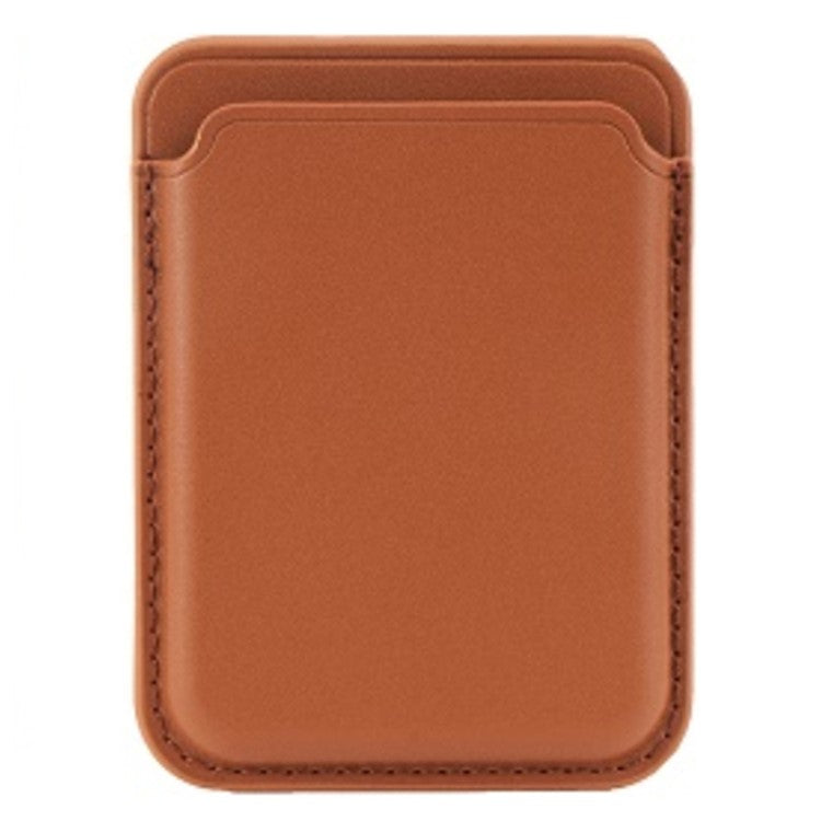 MRC040 Phone Card Holder Leather Phone Wallet Stick-On Adhesive Sticker - Brown