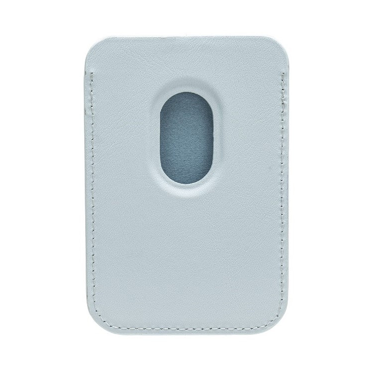 MRC040-2 Magnetic Card Holder Detachable PU Leather Wallet Compatible with MagSafe - Baby Blue