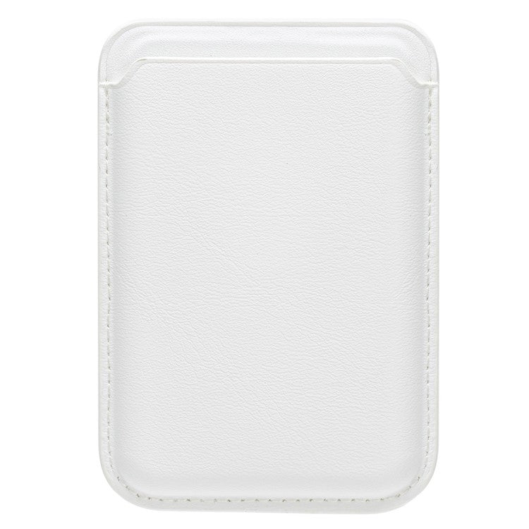 MRC040-2 Magnetic Card Holder Detachable PU Leather Wallet Compatible with MagSafe - White