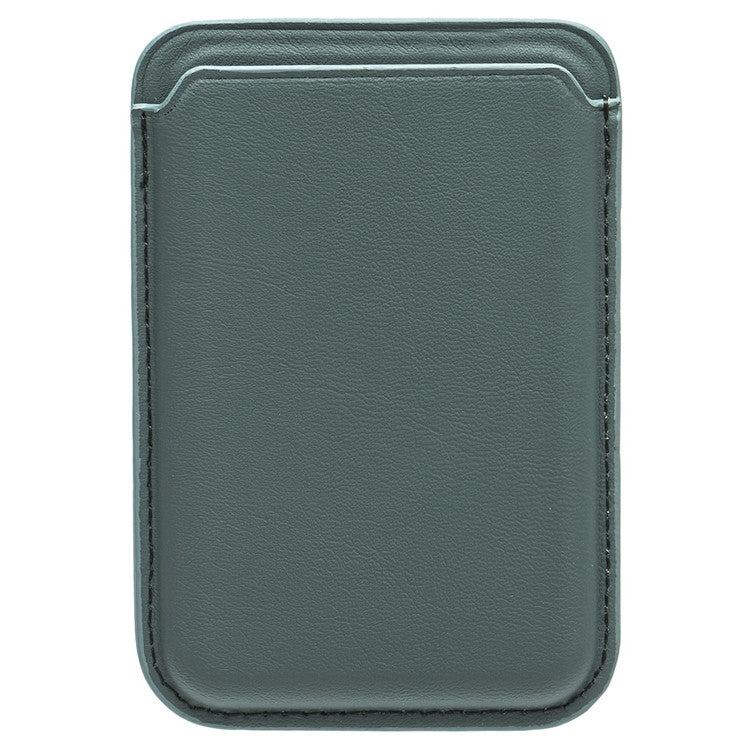 MRC040-2 Magnetic Card Holder Detachable PU Leather Wallet Compatible with MagSafe - Green