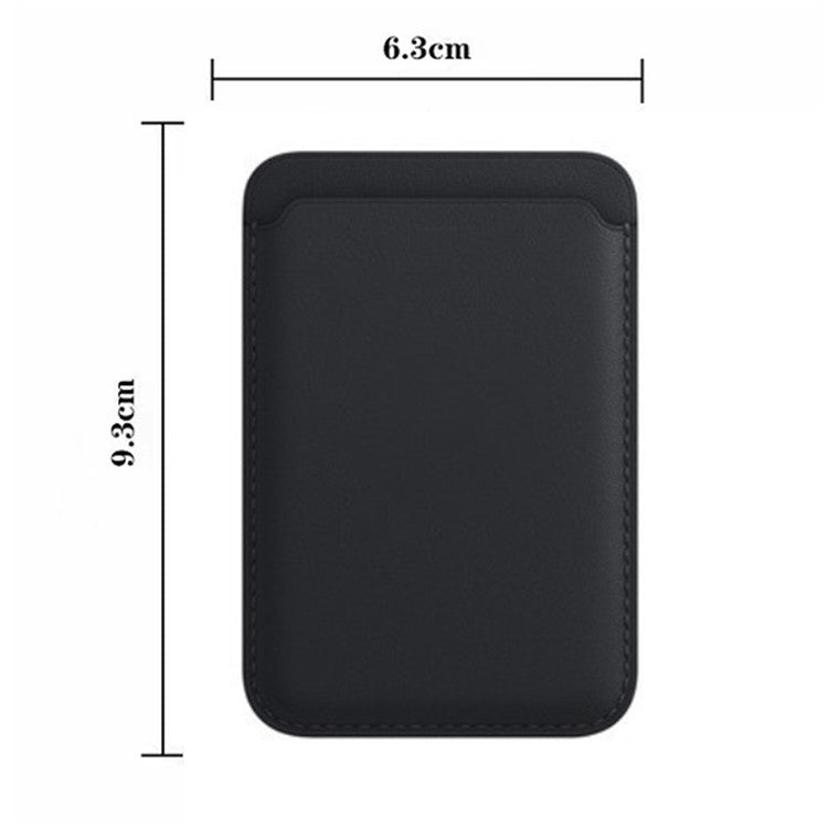 MRC040 Leather Phone Card Holder Compatible with MagSafe Cell Phone Wallet Pocket - Black