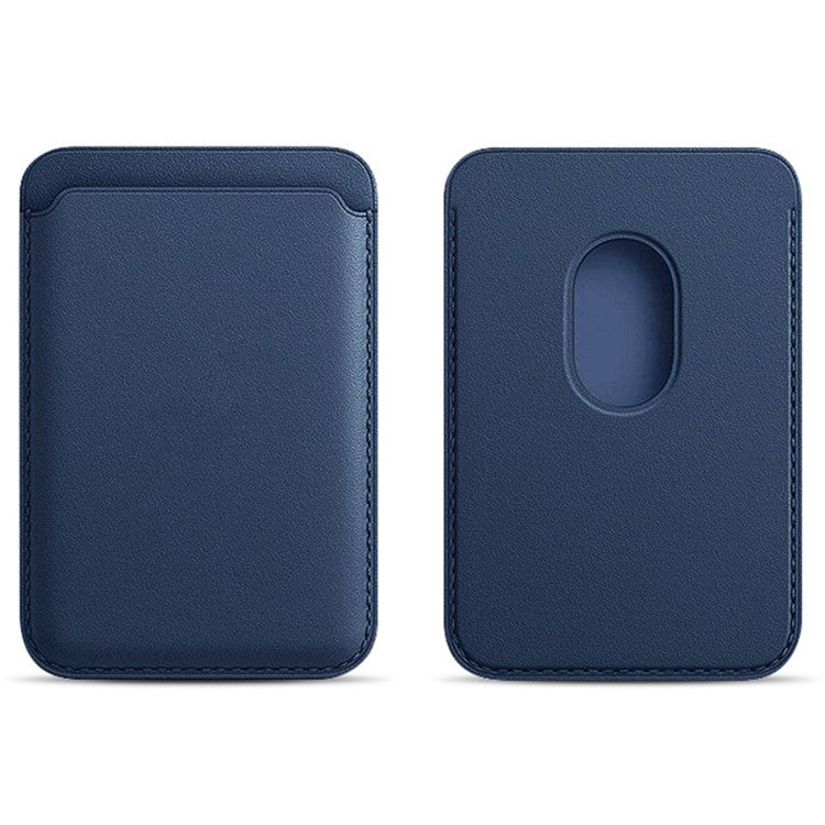 MRC040 Leather Phone Card Holder Compatible with MagSafe Cell Phone Wallet Pocket - Sapphire