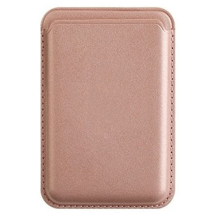 MRC040 Leather Phone Card Holder Compatible with MagSafe Cell Phone Wallet Pocket - Rose Gold