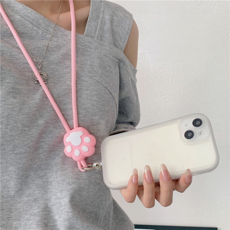 45cm Phone Lanyard Cartoon Pendant Crossbody Rope Neck Strap with Patch - Cow