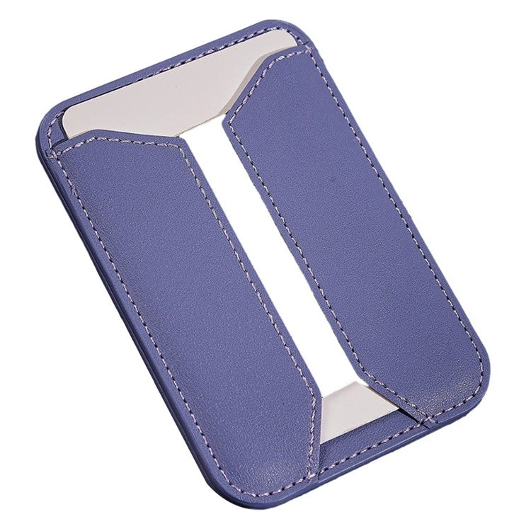 MRC058 Cell Phone Folding Magnetic Kickstand with Card Holder, Elastic A-Model - Purple