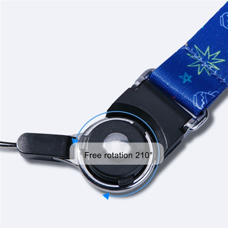 10Pcs / Pack 12 Constellations Cartoon Printed Rotating Buckle Lanyard Detachable Mobile Phone Name Tag Neck Strap - Taurus