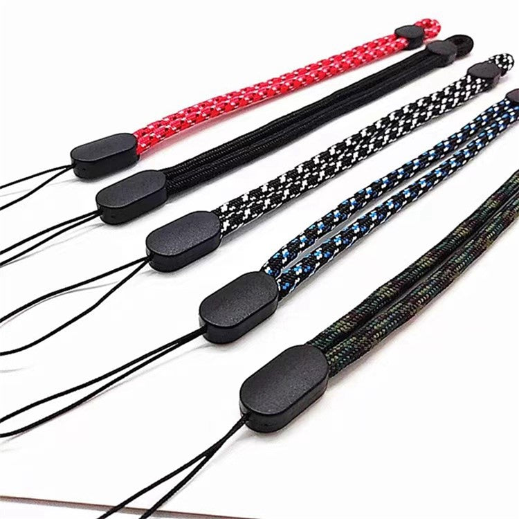 10Pcs / Pack Mobile Phone Anti-drop Adjustable Wrist Rope Cellphone Case Flashlight Power Bank Lanyard - Black / White