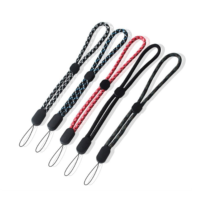 10Pcs / Pack Mobile Phone Anti-drop Adjustable Wrist Rope Cellphone Case Flashlight Power Bank Lanyard - Black / White