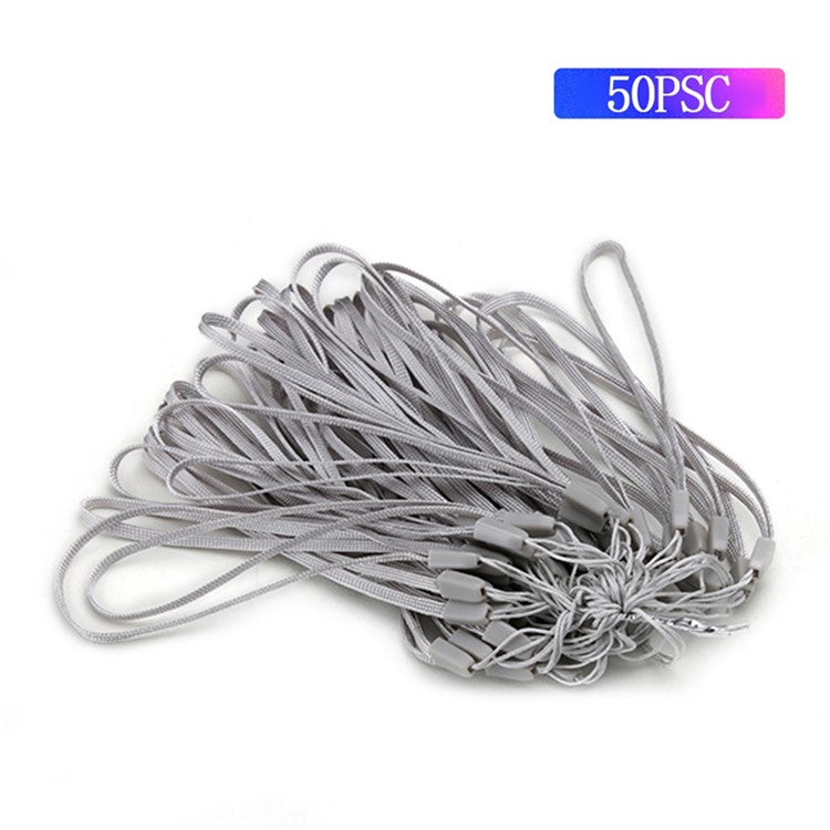 50Pcs / Pack Mobile Phone Anti-drop Anti-lost Nylon Wrist Rope Flashlight Power Bank Lanyard - Grey