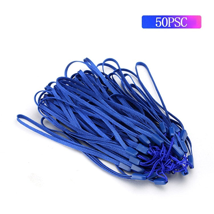 50Pcs / Pack Mobile Phone Anti-drop Anti-lost Nylon Wrist Rope Flashlight Power Bank Lanyard - Blue