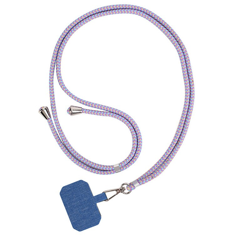 Nylon Phone Lanyard Adjustable Phone Neck Shoulder Strap with Tether Tab - Purple