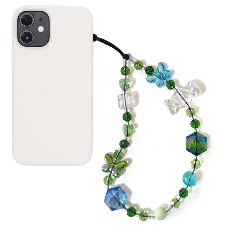 Beaded Phone Charm Strap Detachable Phone Anti-Lost Chain, Length: 16cm+5cm - SJ-A240004A