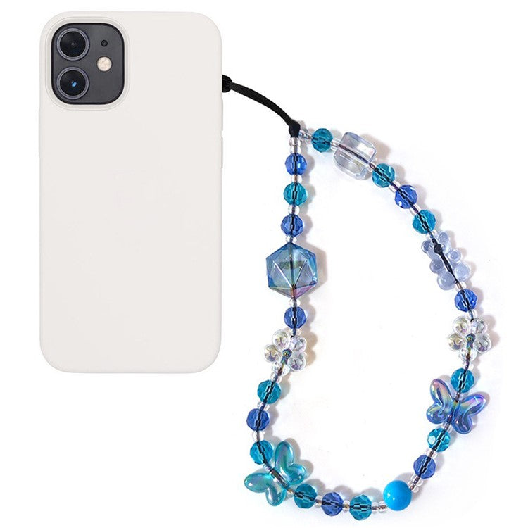 Beaded Phone Charm Strap Detachable Phone Anti-Lost Chain, Length: 16cm+5cm - SJ-A240005A