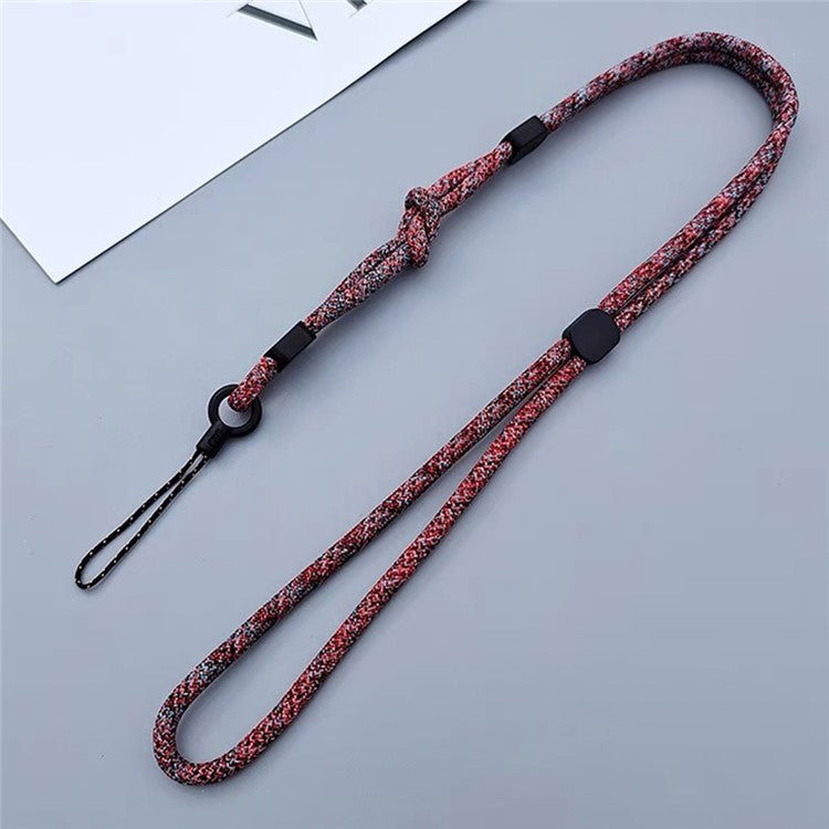 JLC-810 Universal Phone Lanyard Polyester Neck Strap Detachable Wristlet Strap Dual Use - Artistic Wine Red