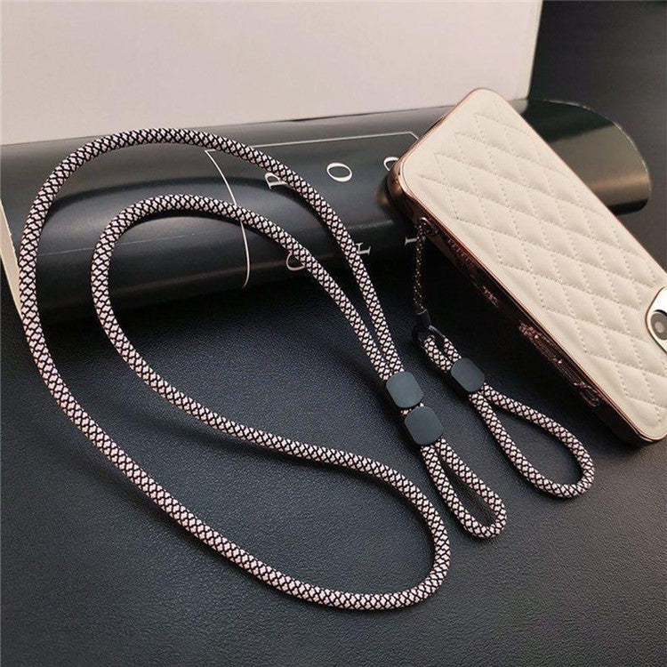 JLC-810 Universal Phone Lanyard Polyester Neck Strap Detachable Wristlet Strap Dual Use - Artistic Dark Color