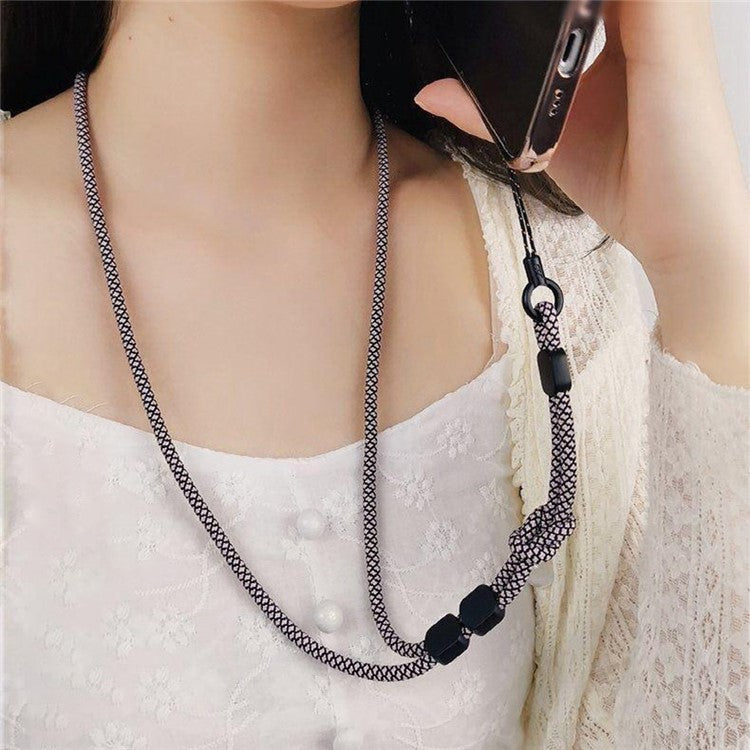 JLC-810 Universal Phone Lanyard Polyester Neck Strap Detachable Wristlet Strap Dual Use - Artistic Dark Color