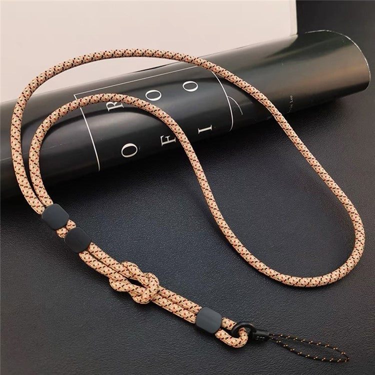 JLC-810 Universal Phone Lanyard Polyester Neck Strap Detachable Wristlet Strap Dual Use - Light Brown